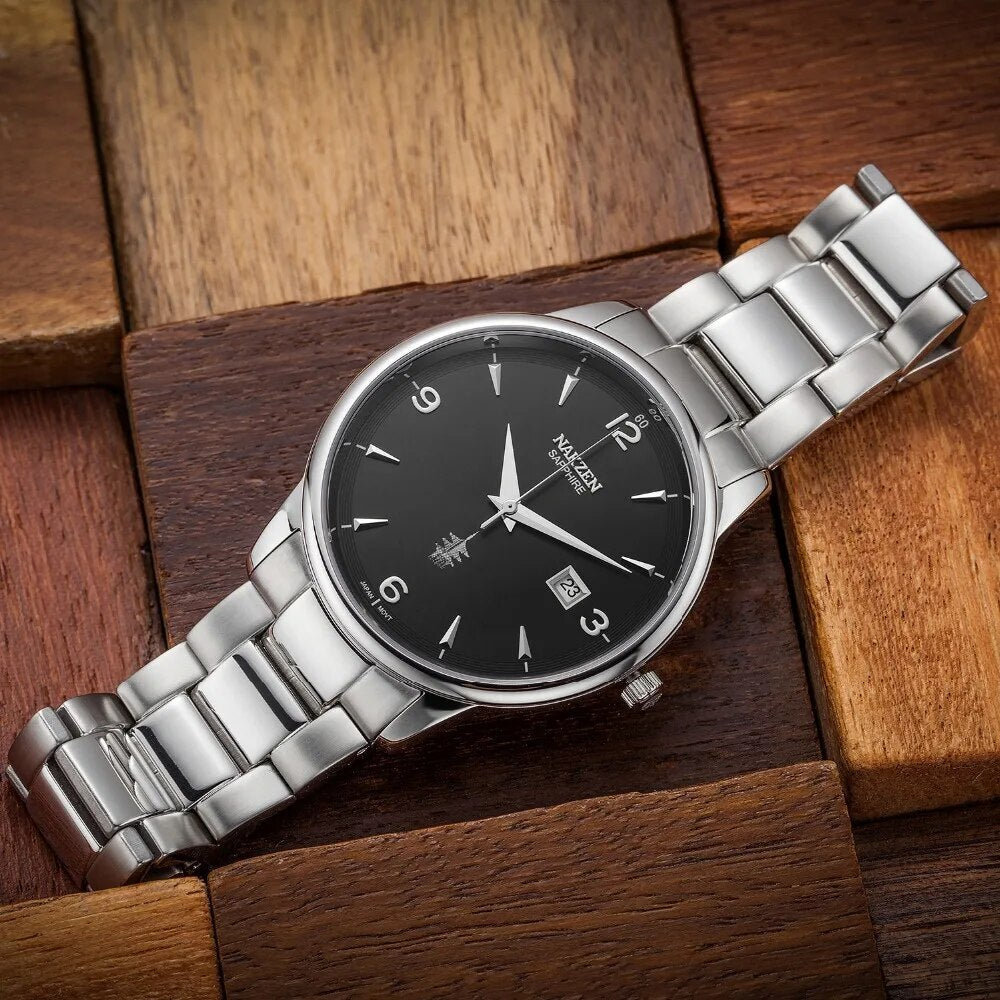 NAKZEN Male Casual Commerce Cool Watch Simple Wrist Watch Brand Luxury Men Quartz Watches Stainless Steel Waterproof Clock Gift 1006-1