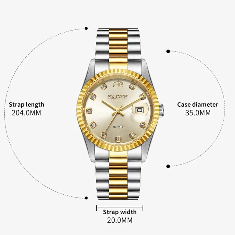 2020 Top Brand NAKZEN Luxury Men's Watch 30m Waterproof Date Clock Male Sports Watches Men Quartz Wrist Watch Relogio Masculino 3001-4