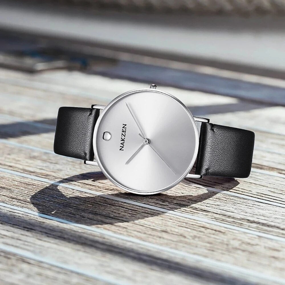 NAKZEN 2020 New Men's Watches Top Brand Luxury Quartz Watch Men Leather Waterproof Cool Watch Man Clocks Relogio Masculino 4105-2