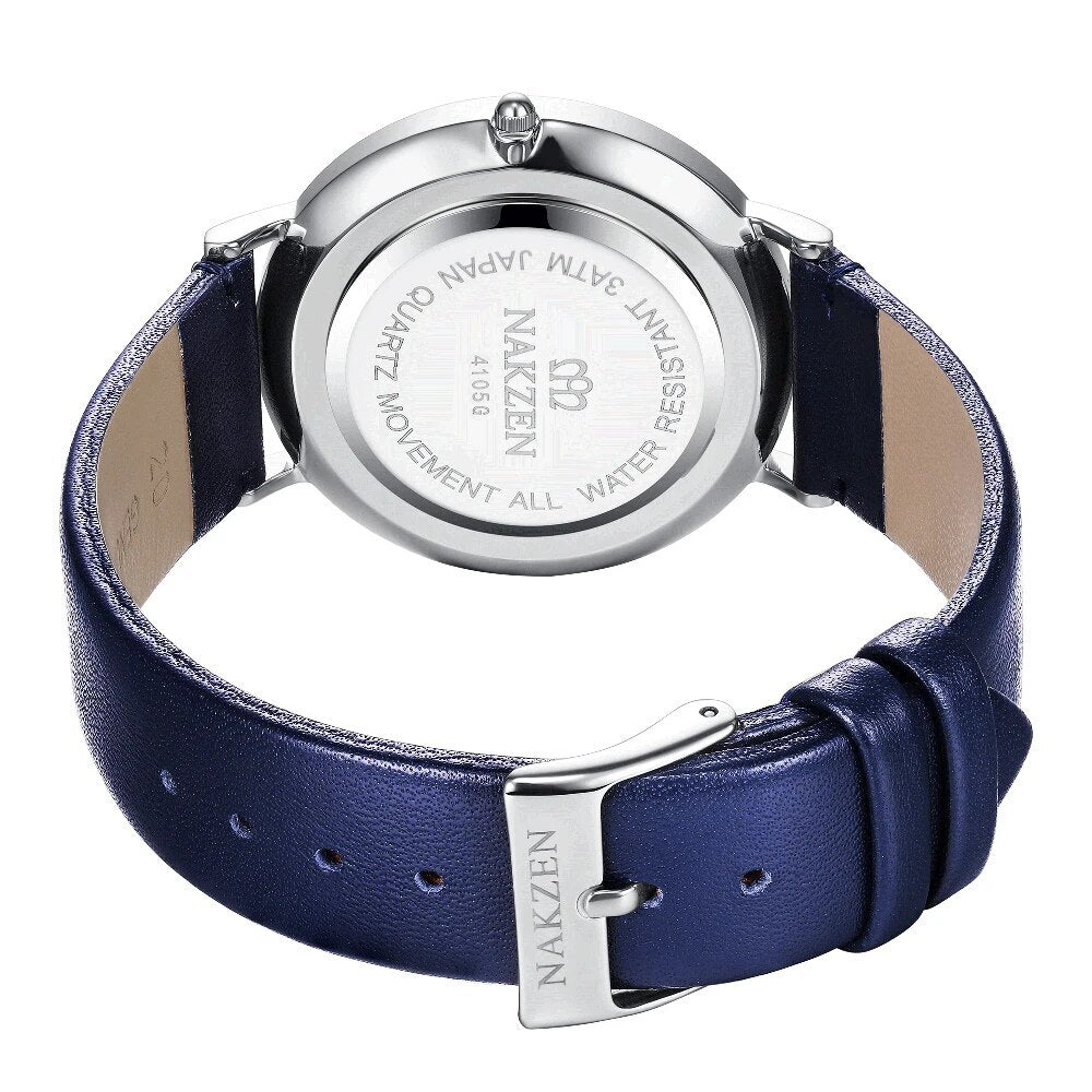 NAKZEN 2020 New Men's Watches Top Brand Luxury Quartz Watch Men Leather Waterproof Cool Watch Man Clocks Relogio Masculino 4105-5