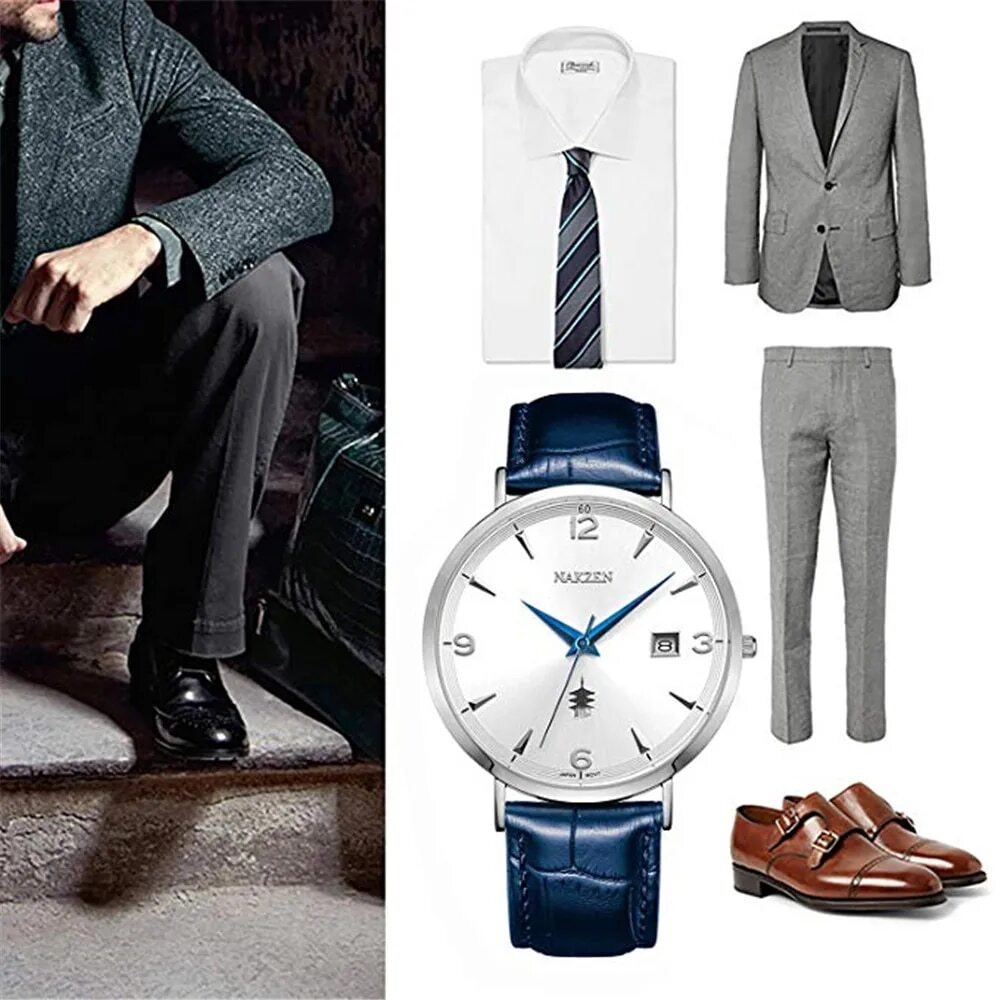 NAKZEN Classic Men Wrist Watch Brand Luxury Quartz Watch Male Casual Sport Cool Watches Gift Relogio Masculino Drop Shipping 1006-5