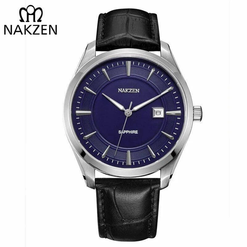 NAKZEN 2020 New Men's Watches Top Brand Luxury Quartz Watch Men Leather Waterproof Military Watch Man Clocks Relogio Masculino 1002-1