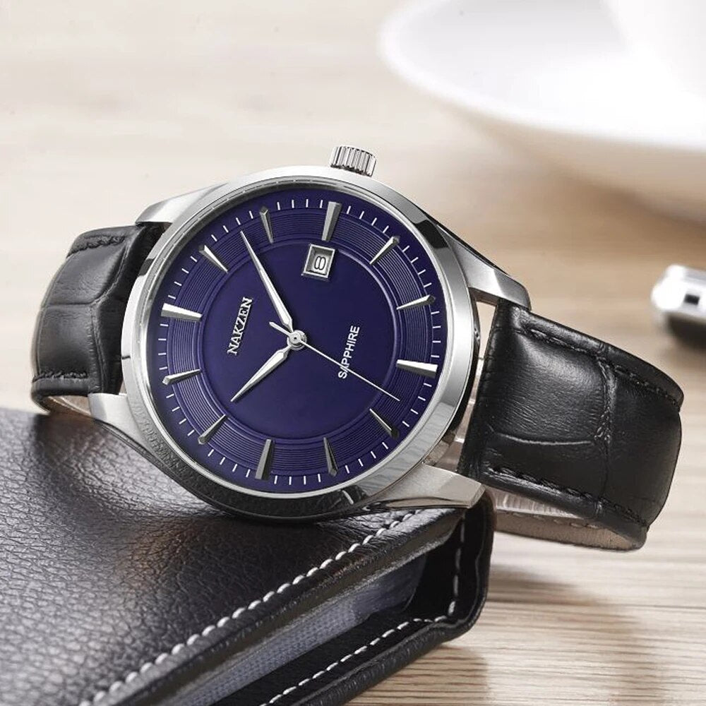 NAKZEN 2020 New Men's Watches Top Brand Luxury Quartz Watch Men Leather Waterproof Military Watch Man Clocks Relogio Masculino 1002-2