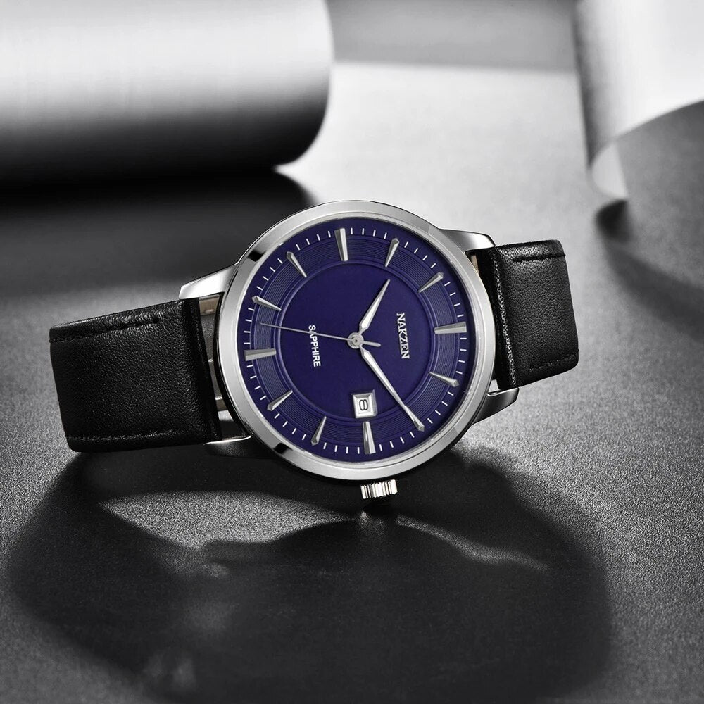 NAKZEN 2020 New Men's Watches Top Brand Luxury Quartz Watch Men Leather Waterproof Military Watch Man Clocks Relogio Masculino 1002-3