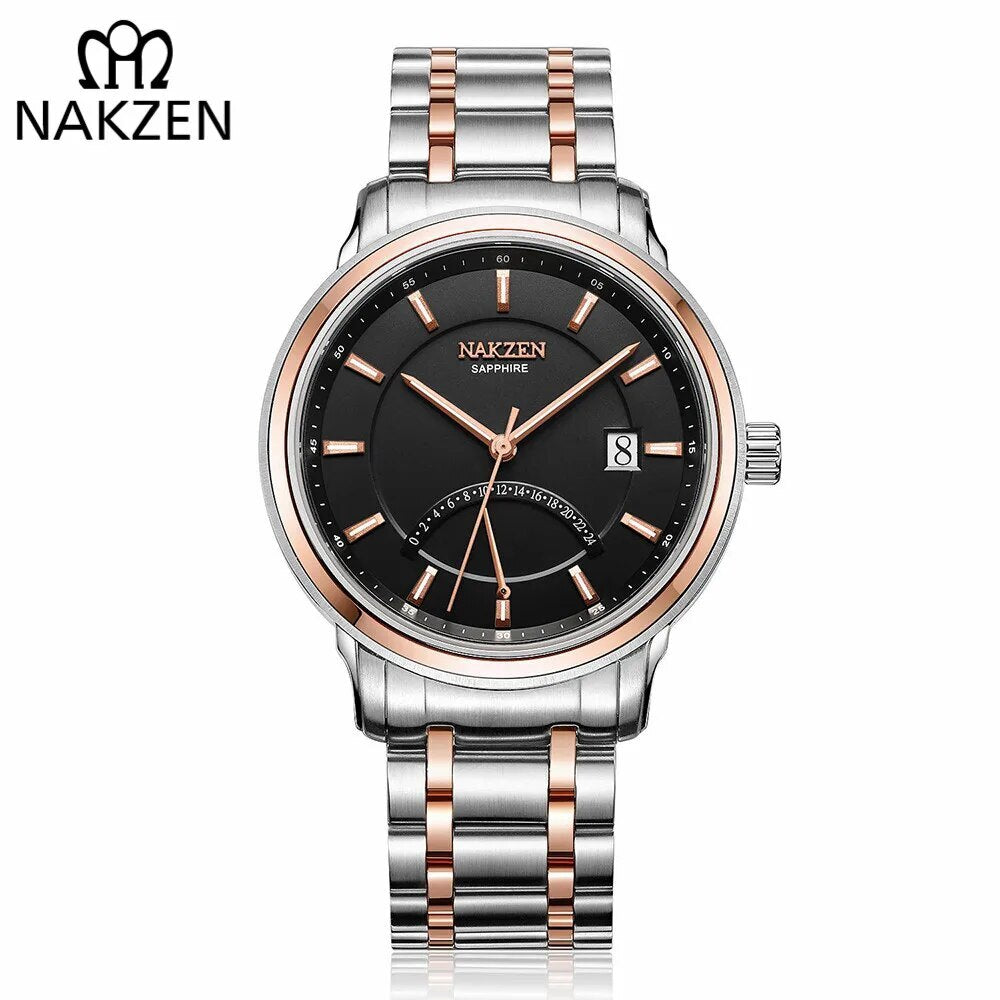 NAKZEN Crescent Shape Mens Quartz Watch Fashion Casual Waterproof Luxury Brand Date Wrist Watch Male Clock relogio masculino 4021-0