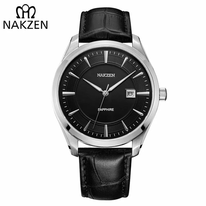 NAKZEN 2020 New Men's Watches Top Brand Luxury Quartz Watch Men Leather Waterproof Military Watch Man Clocks Relogio Masculino 1002-6