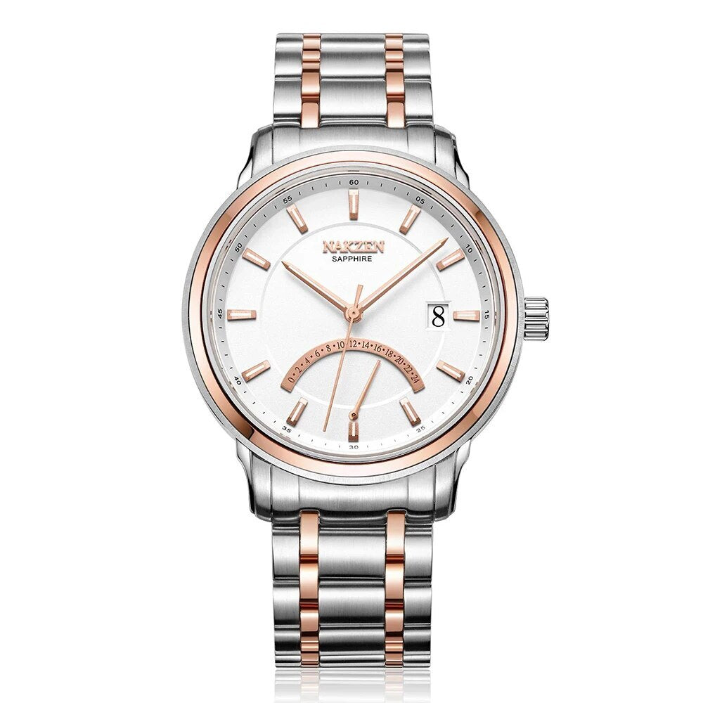 NAKZEN Crescent Shape Mens Quartz Watch Fashion Casual Waterproof Luxury Brand Date Wrist Watch Male Clock relogio masculino 4021-1