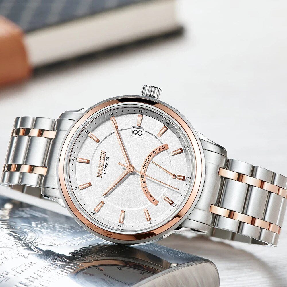 NAKZEN Crescent Shape Mens Quartz Watch Fashion Casual Waterproof Luxury Brand Date Wrist Watch Male Clock relogio masculino 4021-3