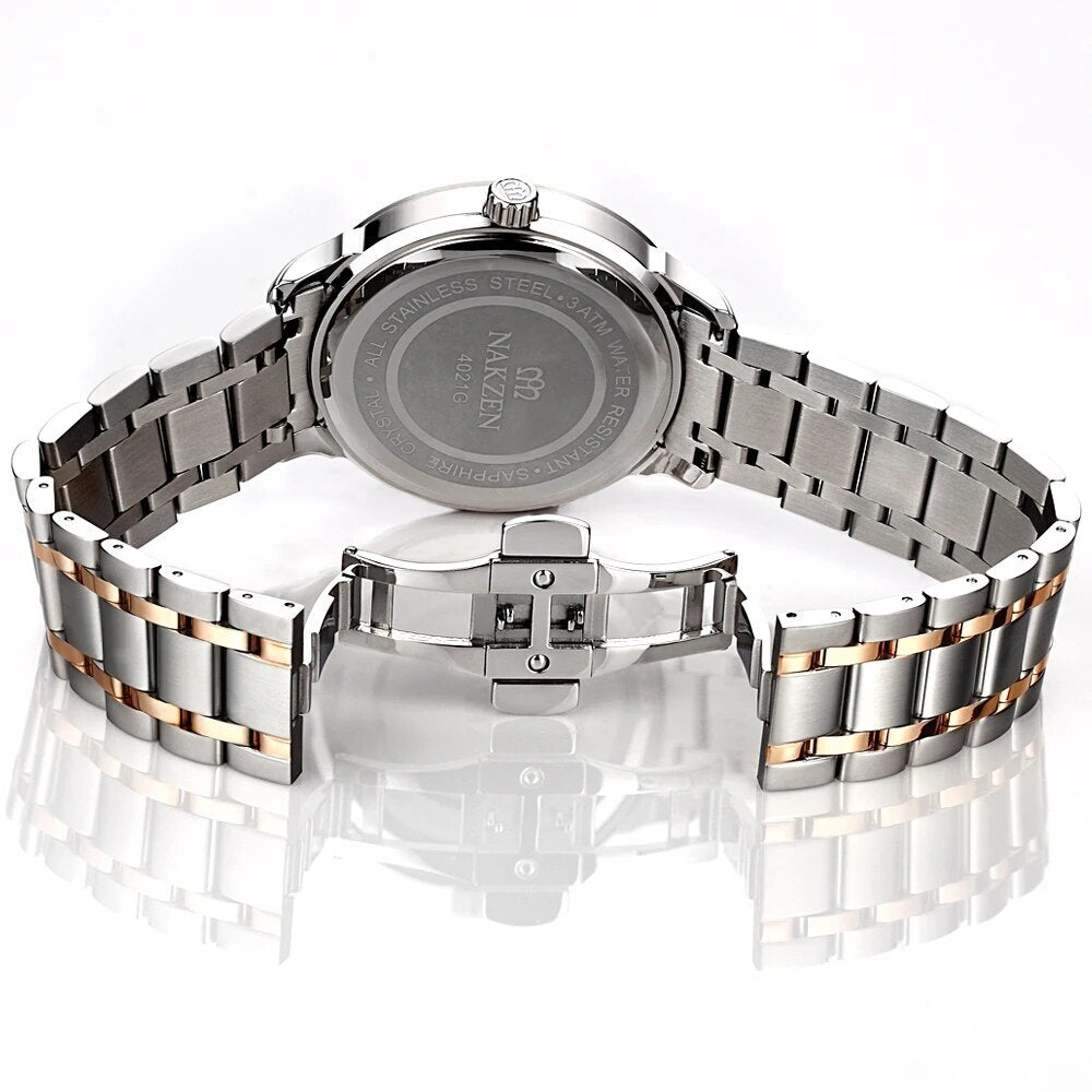 NAKZEN Crescent Shape Mens Quartz Watch Fashion Casual Waterproof Luxury Brand Date Wrist Watch Male Clock relogio masculino 4021-5