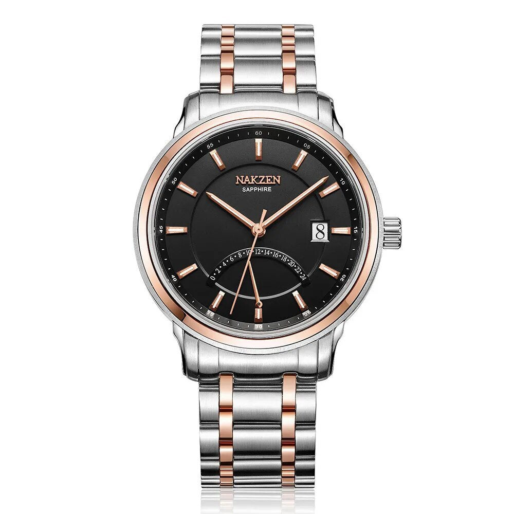 NAKZEN Crescent Shape Mens Quartz Watch Fashion Casual Waterproof Luxury Brand Date Wrist Watch Male Clock relogio masculino 4021-6