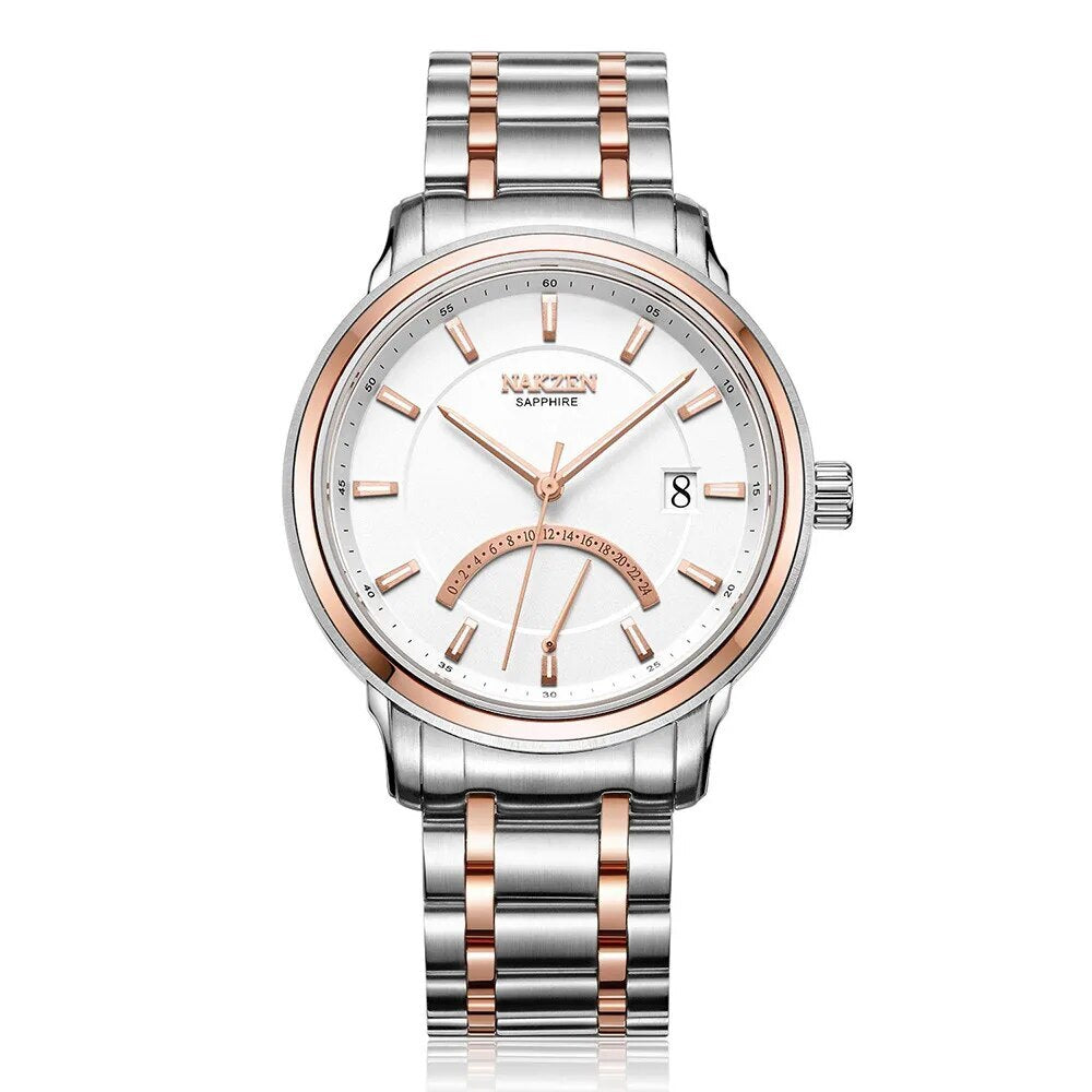 NAKZEN Crescent Shape Mens Quartz Watch Fashion Casual Waterproof Luxury Brand Date Wrist Watch Male Clock relogio masculino 4021-7