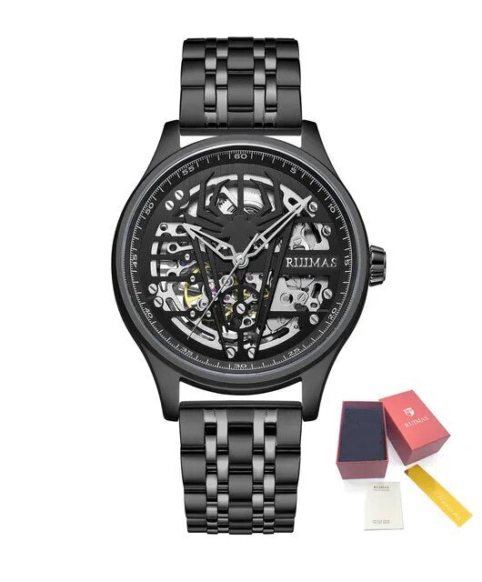 RUIMAS Watches for Men Top Brand Luxury Mechanical Chronograph Clock Stainless Steel Casual Wrist Watch Man Business Watch 6787-14