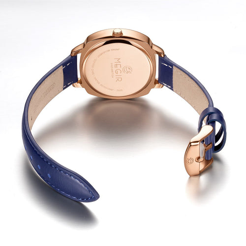 MEGIR Fashion Women Watch Luxury Diamond Leather Ladies Bracelet Watch Female Quartz Wristwatches Dress Clock Relogio Feminino 7029-10