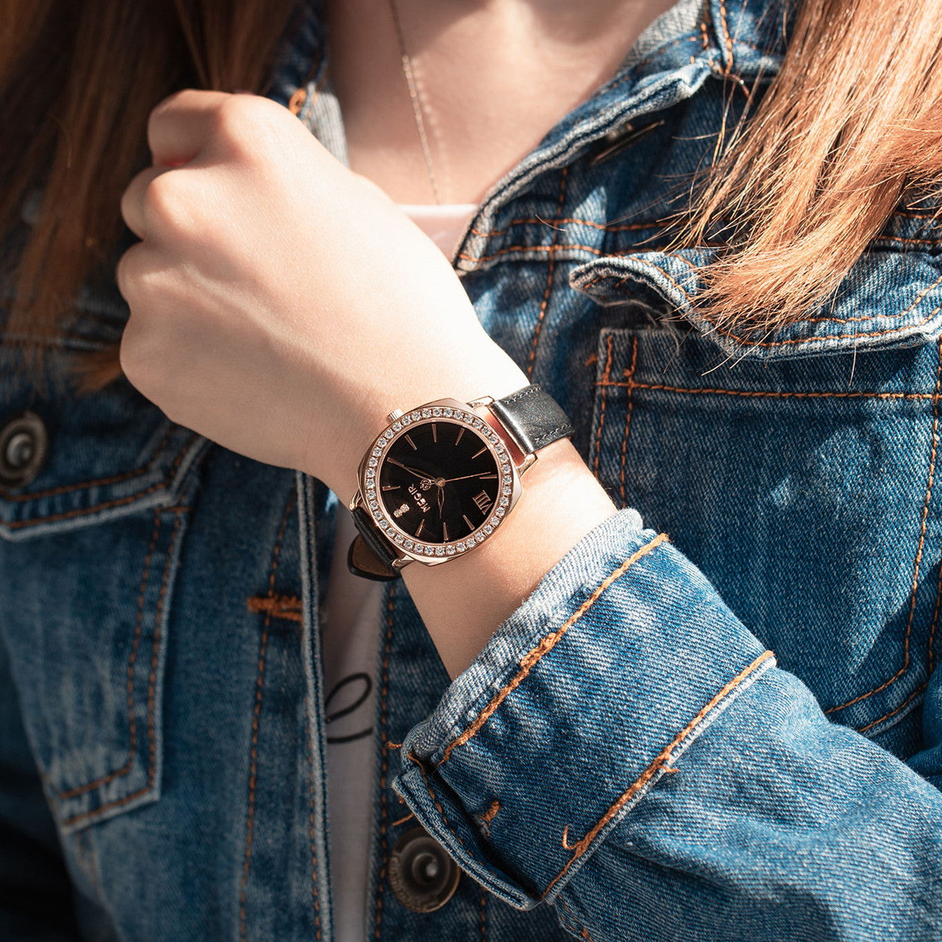 MEGIR Fashion Women Watch Luxury Diamond Leather Ladies Bracelet Watch Female Quartz Wristwatches Dress Clock Relogio Feminino 7029-1