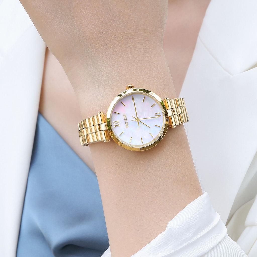 MEGIR Ladies Bracelet Watches Fashion Luxury Women's Casual Wrist Watch Steel Quartz Watch Dress Female Clock Reloj Mujer 85112-1