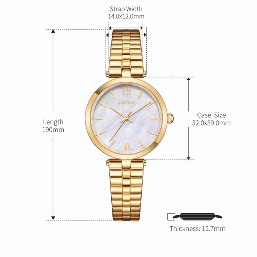 MEGIR Ladies Bracelet Watches Fashion Luxury Women's Casual Wrist Watch Steel Quartz Watch Dress Female Clock Reloj Mujer 85112-5