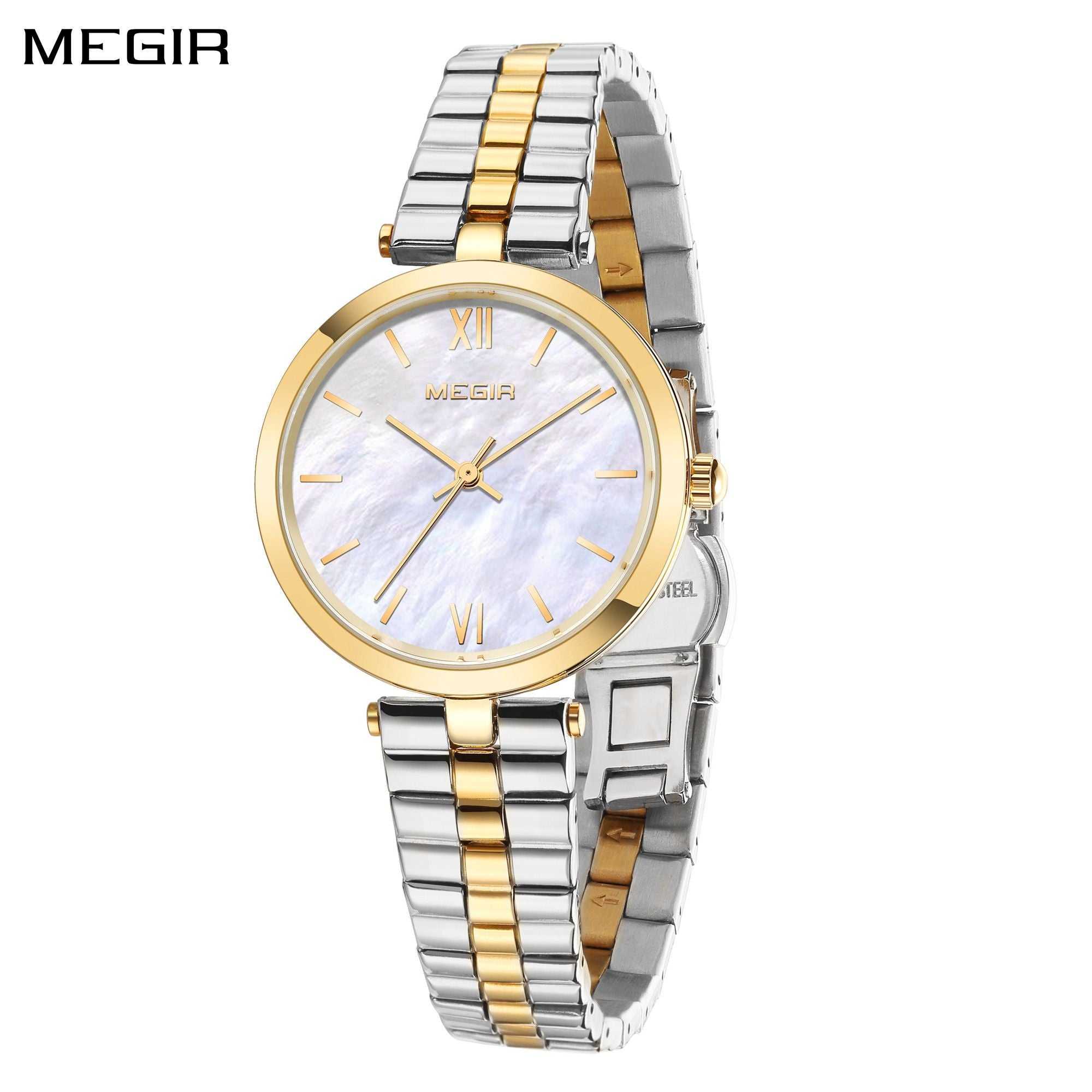 MEGIR Ladies Bracelet Watches Fashion Luxury Women's Casual Wrist Watch Steel Quartz Watch Dress Female Clock Reloj Mujer 85112-0