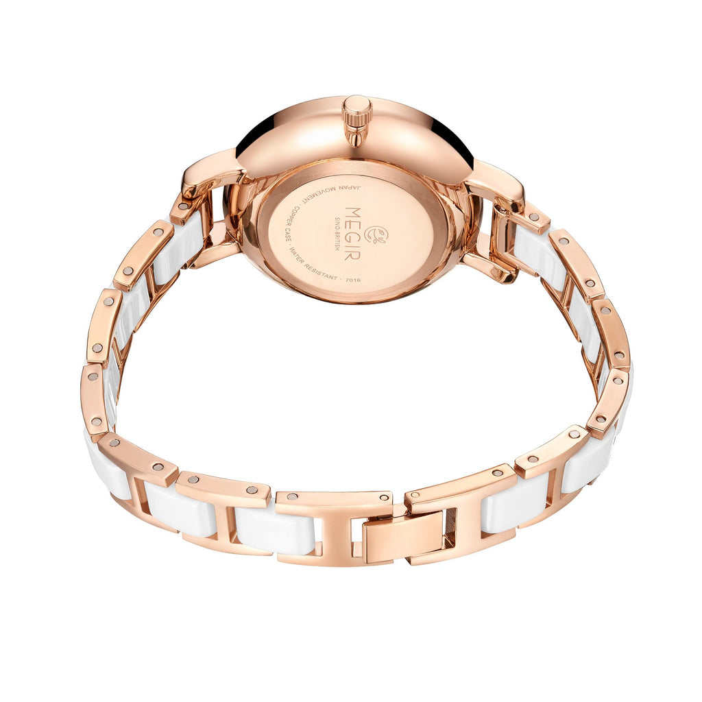 MEGIR Japan Quartz Watch for Women Fashion Brand Casual Wristwatch Clock Waterproof Sport Ladies Dress Wrist Watch Montres Femme 7016-14
