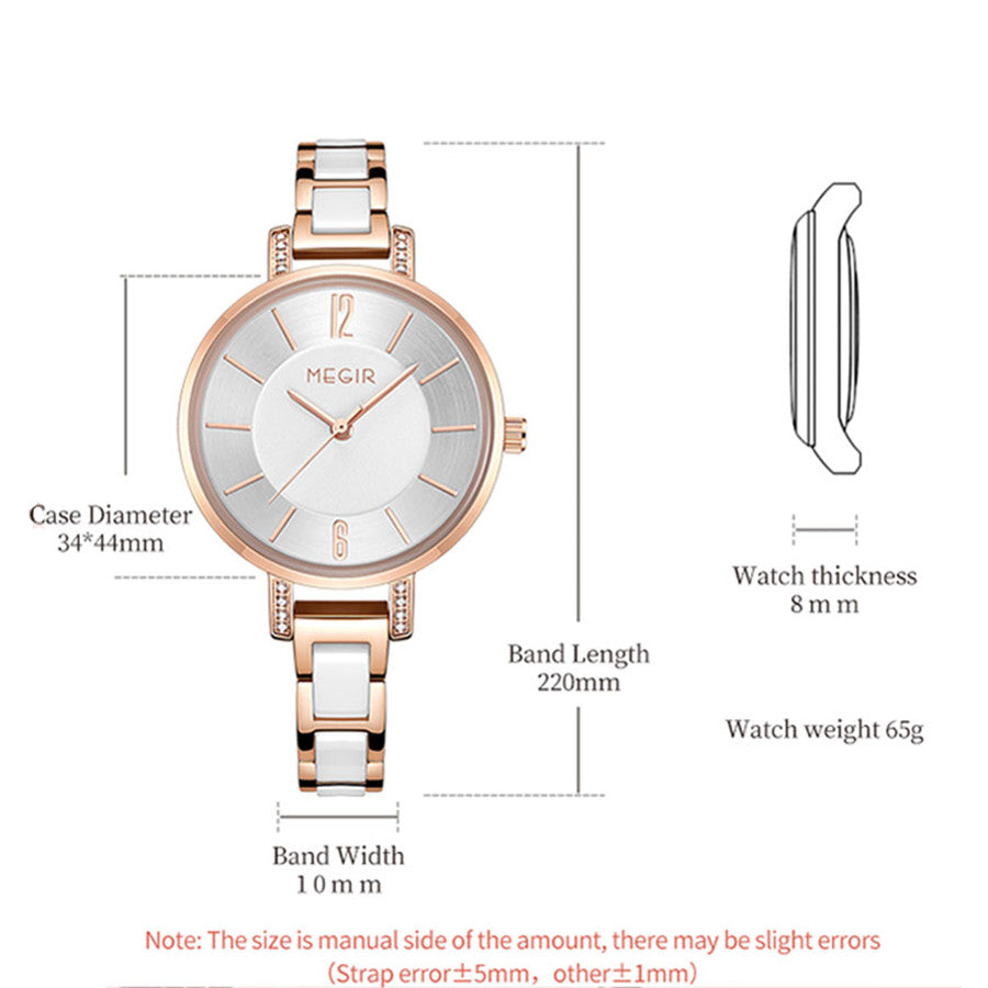 MEGIR Japan Quartz Watch for Women Fashion Brand Casual Wristwatch Clock Waterproof Sport Ladies Dress Wrist Watch Montres Femme 7016-9