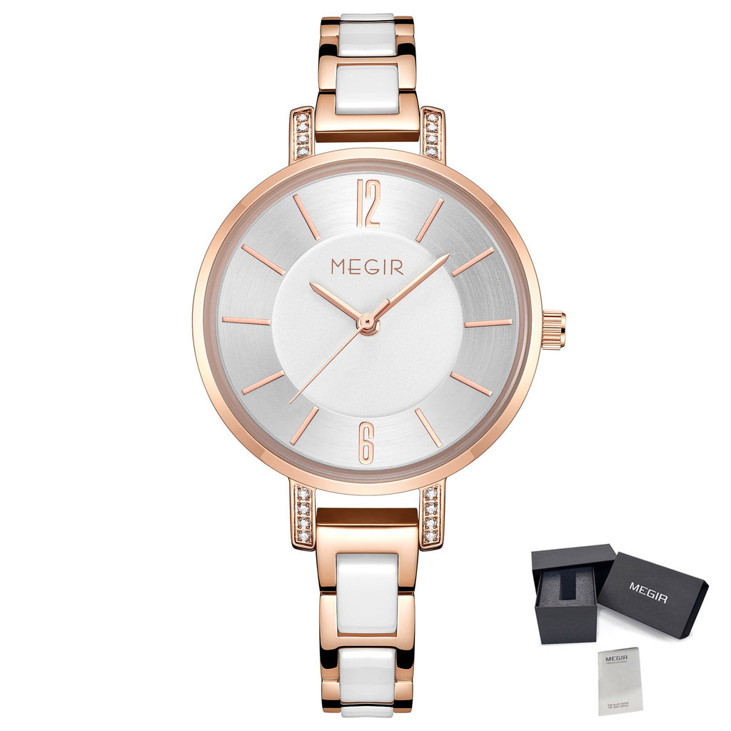 MEGIR Japan Quartz Watch for Women Fashion Brand Casual Wristwatch Clock Waterproof Sport Ladies Dress Wrist Watch Montres Femme 7016-16
