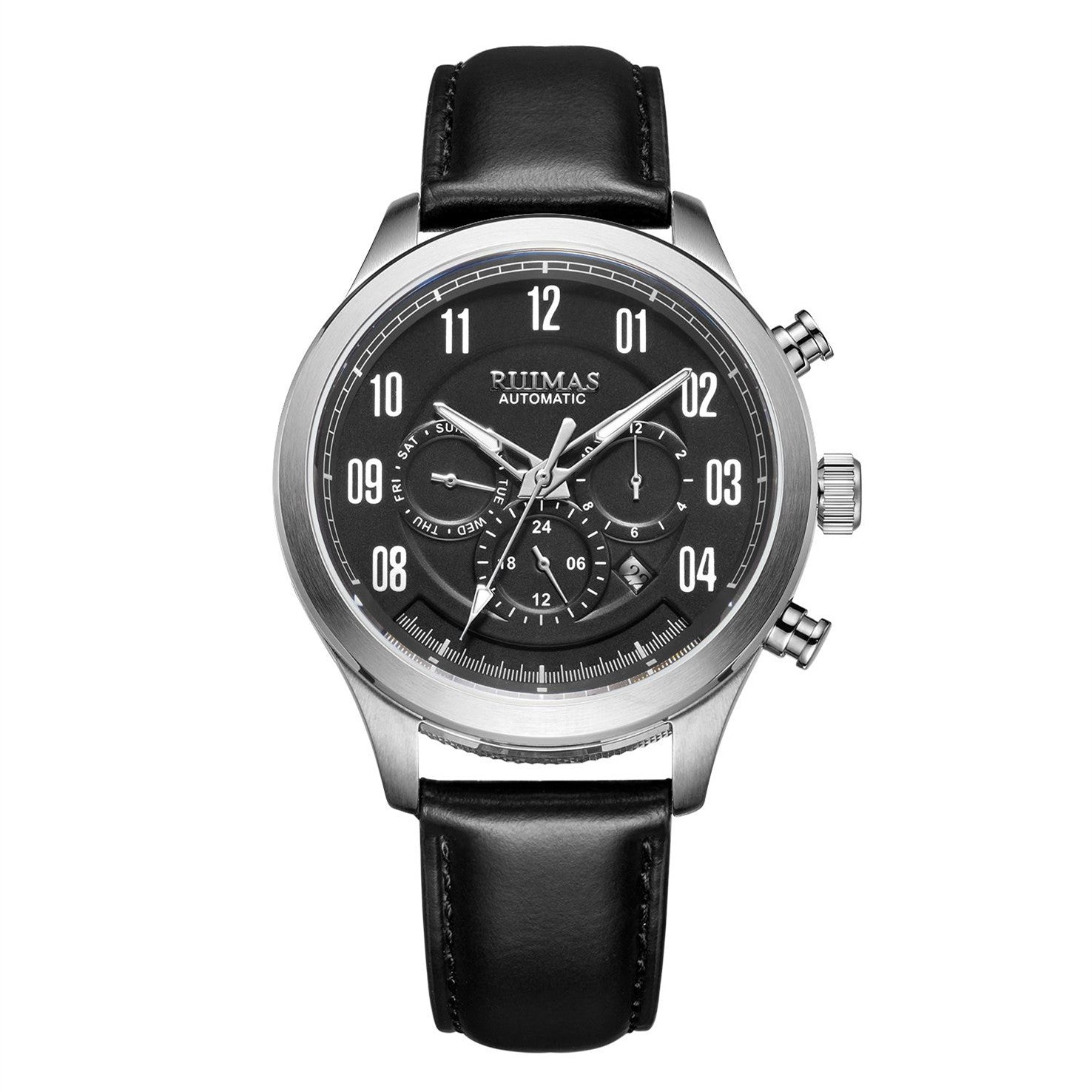 RUIMAS Luxury Casual Sport Watch for Men's Automatic Mechanical Watches Leather Luminous Man Clock Wrist Watch Chronograph 6785-6