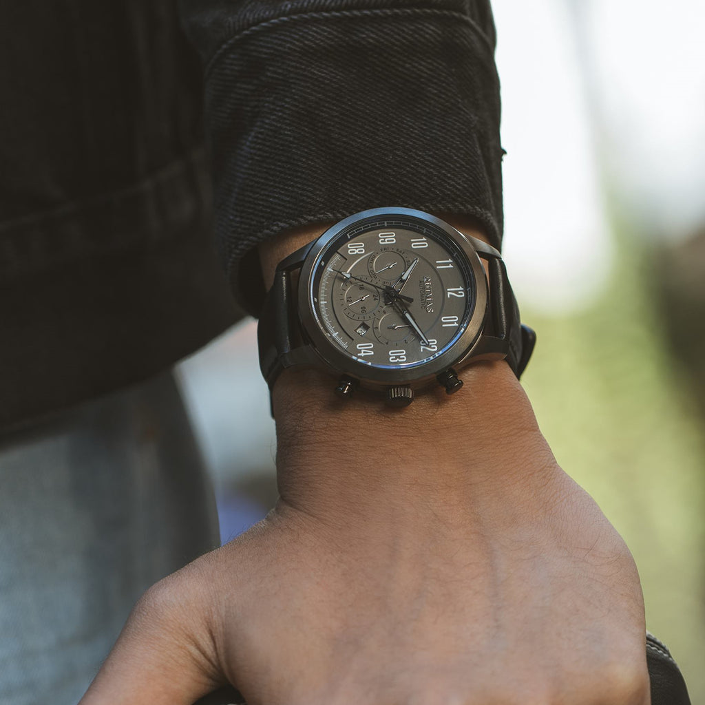 RUIMAS Luxury Casual Sport Watch for Men's Automatic Mechanical Watches Leather Luminous Man Clock Wrist Watch Chronograph 6785-3