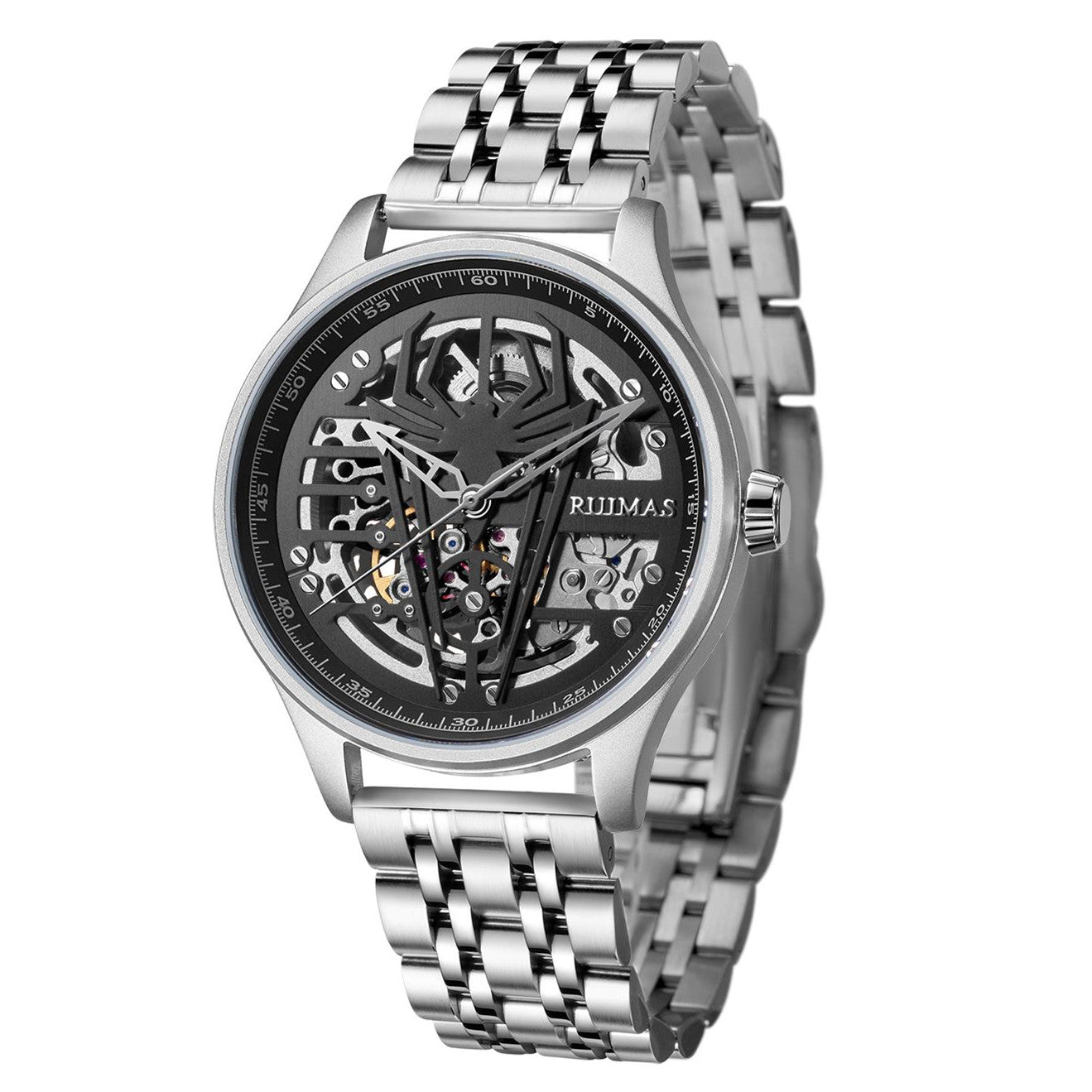 RUIMAS Watches for Men Top Brand Luxury Mechanical Chronograph Clock Stainless Steel Casual Wrist Watch Man Business Watch 6787-8