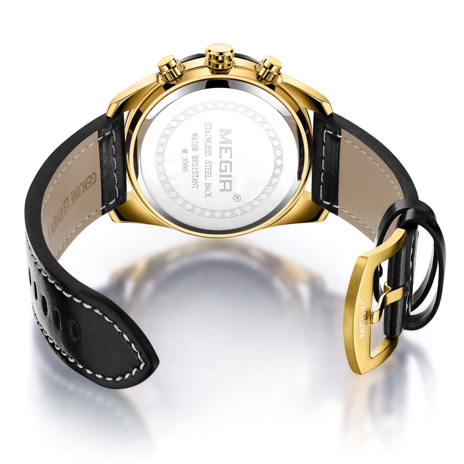 MEGIR Fashion Men's Watch Multifunctional Casual Sport Wristwatch Waterproof Luminous Male Quartz Chronograph Reloj Hombre 2096-13