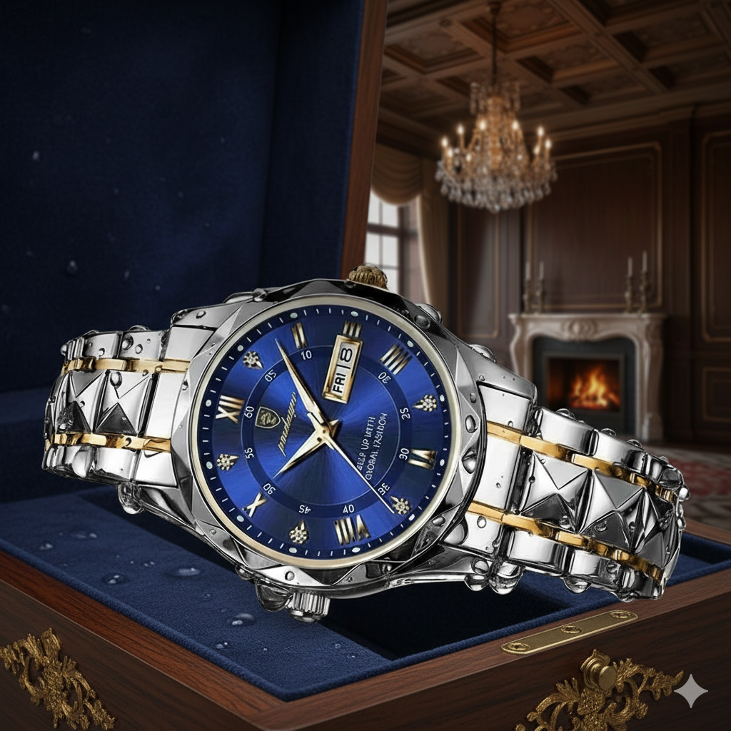 POEDAGAR Diamond Cut Watch for Men (Model 615)